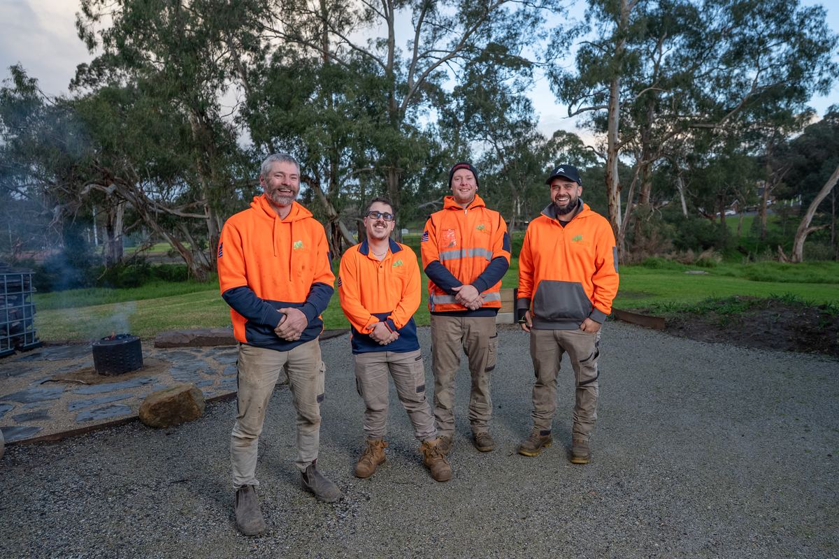 The Eden Building and Landscaping crew on a job in Melbourne’s north east
