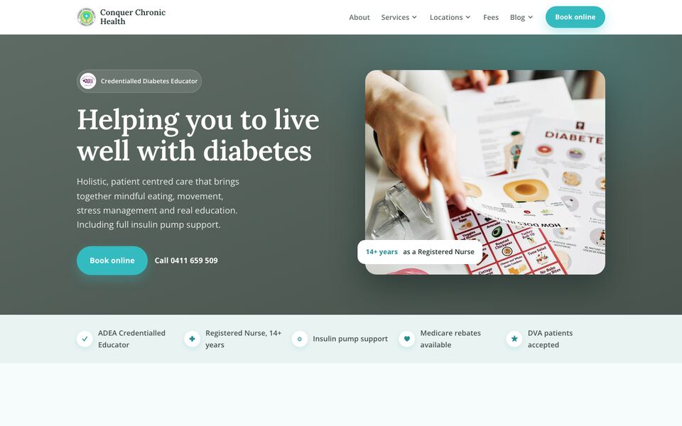Conquer Chronic Health website