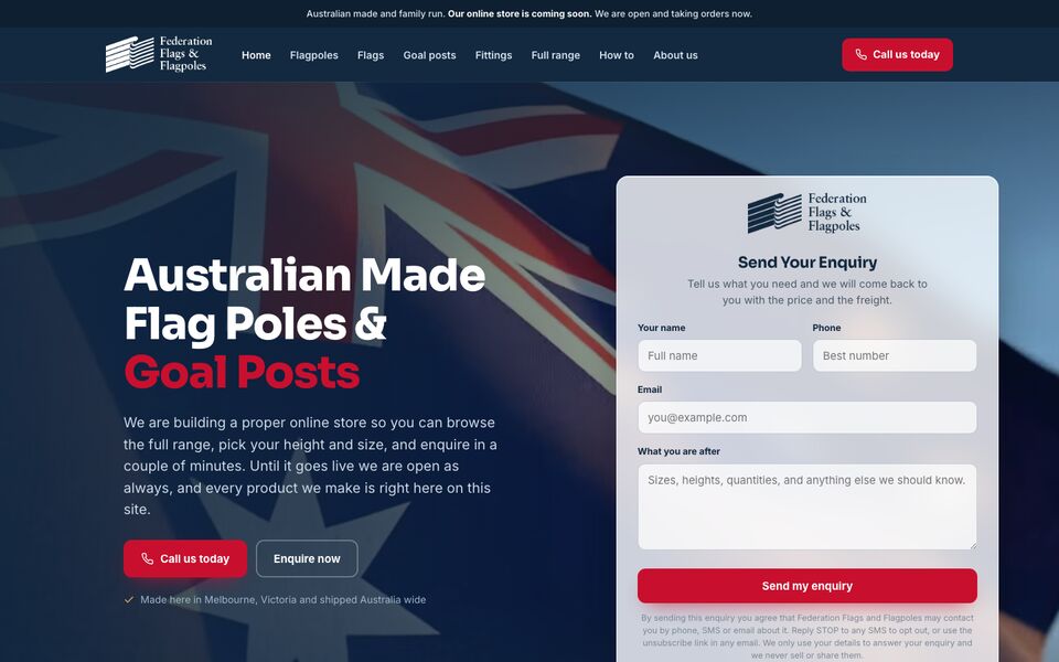 Federation Flags and Flagpoles website