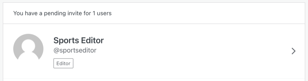The Team tab under Users, where invites are listed
