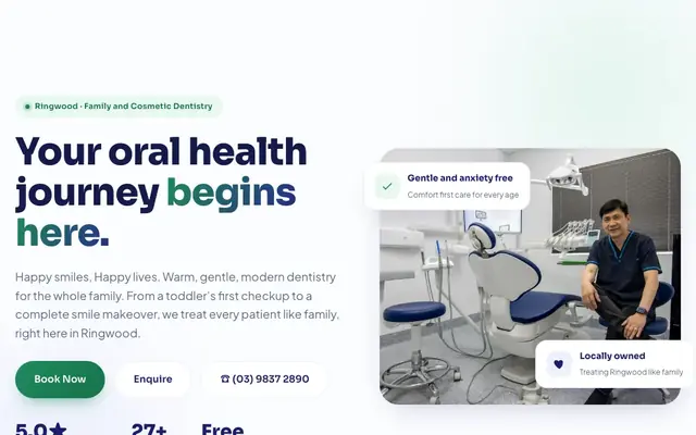 Gumdent dental website built by Scalus