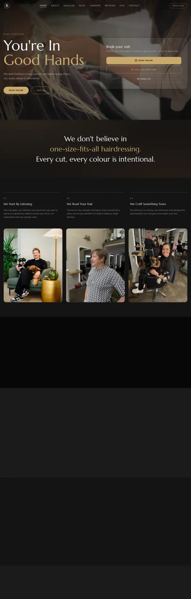 The Biba Croydon website, built by Scalus