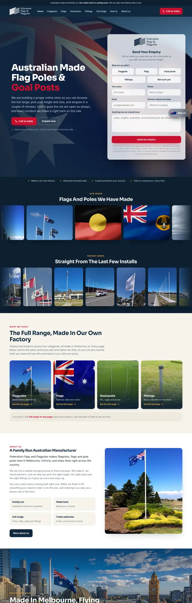 The Federation Flags website, built by Scalus
