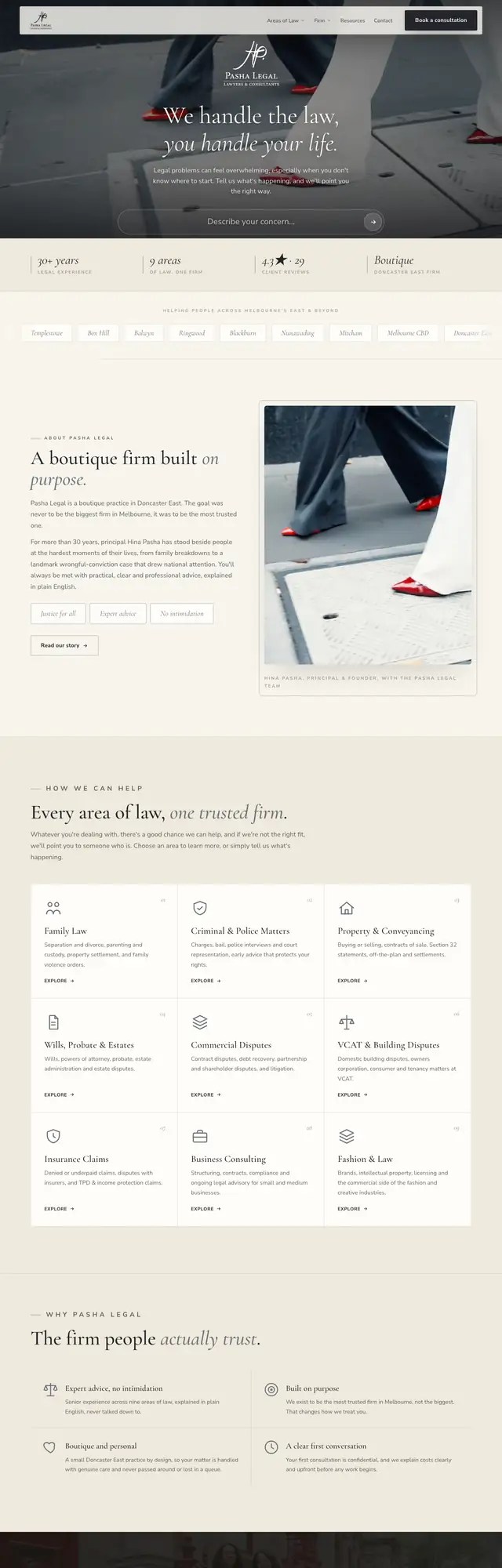 The Pasha Legal website, built by Scalus