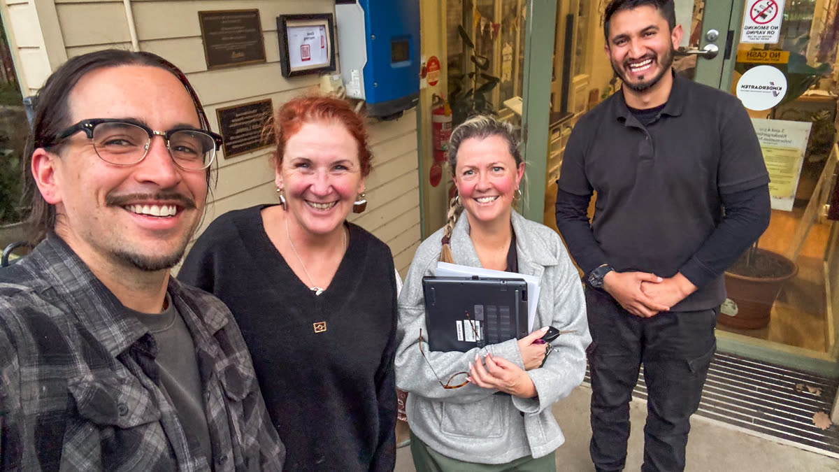 Tim McCartney with the team at Diamond Creek Occasional Care