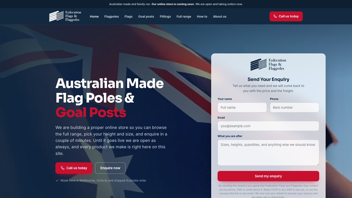 The Federation Flags and Flagpoles website built by Scalus